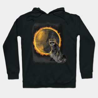 Funny Cat Solar Eclipse Hoodie